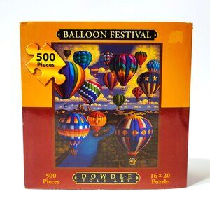 Eric Dowdle Balloon Festival 500 Piece Jigsaw Puzzle 16 x 20 Folk Art SEALED